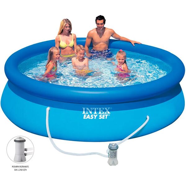 intex piscina fuori terra autoportante piscina esterna da giardino in pvc triplice strato rotonda Ø 366x76h cm con pompa filtro da 2.006 lt/h - 28132 easy set