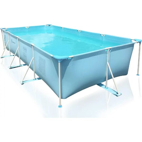 san marco piscina fuori terra con telaio portante piscina esterna da giardino rettangolare 450x220x84 cm - procida