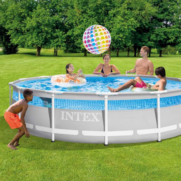 intex piscina rotonda prisma frame clearview 427x107 cm