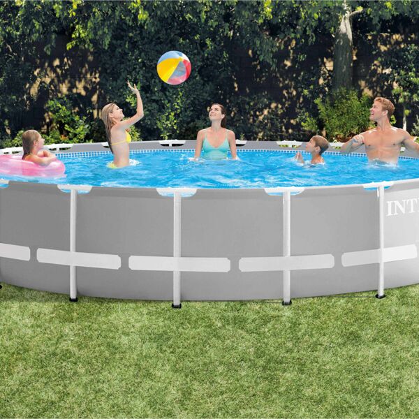 intex piscina rotonda prisma frame 610x132 cm con pompa filtro