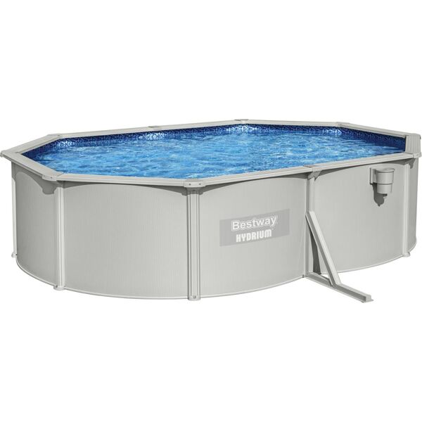 bestway 56586 piscina fuori terra rigida da giardino piscina esterna ovale 500x360xh120 cm con pompa filtro - 56586