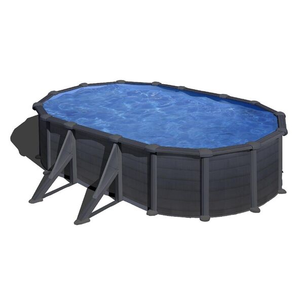 gre kit prov 618 gf piscina fuori terra rigida da giardino piscina esterna ovale 610x375x132 cm con pompa filtro - kitprov618gf