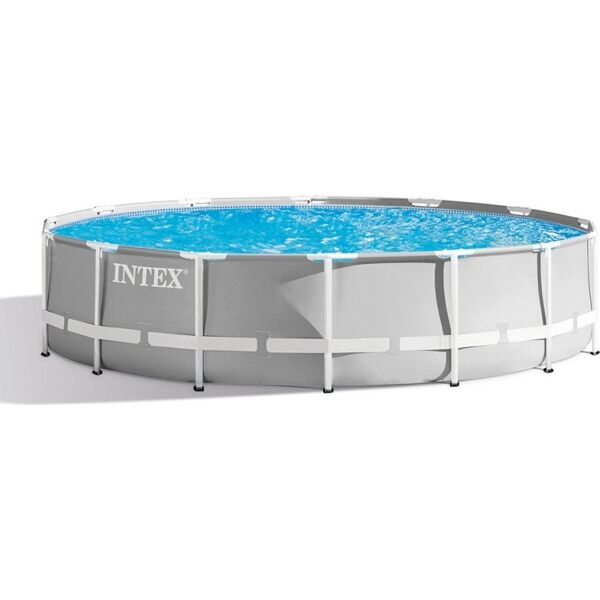 intex 26720 piscina fuori terra con telaio portante piscina esterna da giardino rotonda 427x107 cm con pompa filtro - 26720 prism frame