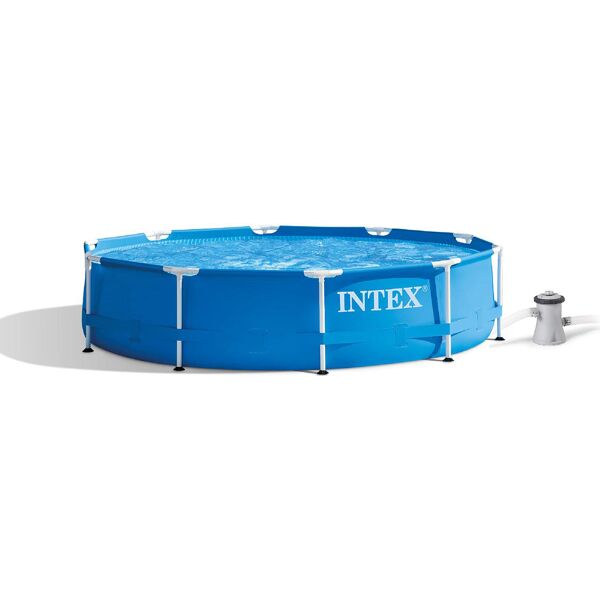 intex 28212 piscina fuori terra con telaio portante piscina esterna da giardino rotonda 366x76 cm con pompa filtro - 28212 frame