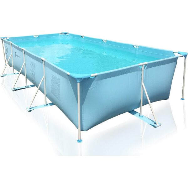 san marco procida piscina fuori terra con telaio portante piscina esterna da giardino rettangolare 450x220x84 cm - procida