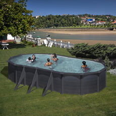 Piscine Italia Piscina Fuori Terra Gre Acciaio Ovale 730x375x1,32 Granada Prov738gf