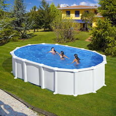 Piscine Italia Piscina Fuori Terra Gre Acciaio Ovale 610x375x1,32 Haiti Kitprov6188