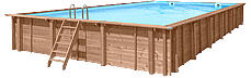 Piscine Italia Piscina In Legno Fuori Terra Rettangolare Jardin Carre 12x6 Sabbia