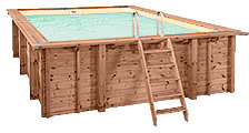 Piscine Italia Piscina In Legno Fuori Terra Rettangolare Jardin Carre 6x4 Sabbia