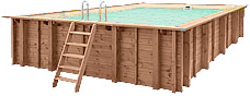 Piscine Italia Piscina In Legno Fuori Terra Rettangolare Jardin Carre 8x5 Sabbia