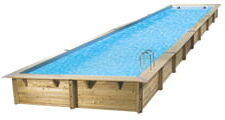 Piscine Italia Piscina In Legno Fuori Terra Rettangolare Master Pool 1500x350