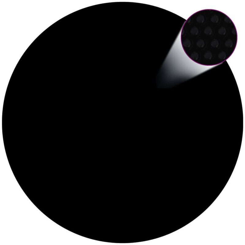 vidaXL Copertura per Piscina Nera 381 cm PE - Nero