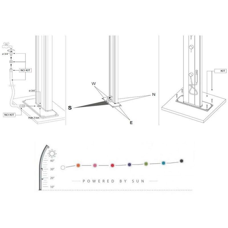 ARKEMA Doccia Jolly S con lavapiedi Cherry cm 15x16,5x229 CV-A620/3027