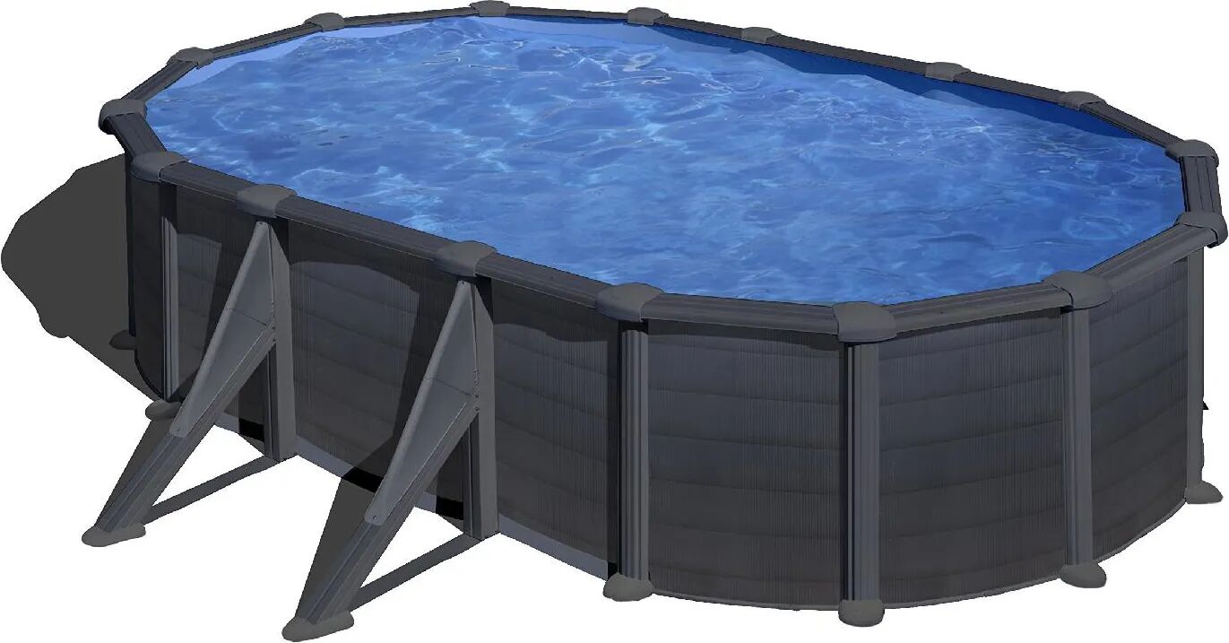 Gre Piscina Fuori Terra Rigida da Giardino Piscina Esterna Ovale 610x375x132 cm con Pompa filtro - KITPROV618GF