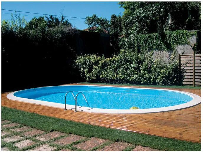 Gre Piscina Interrata da Giardino Piscina Esterna Ovale 700x320x150 cm con Pompa filtro e Scala Inox - KPEOV7059 Madagascar