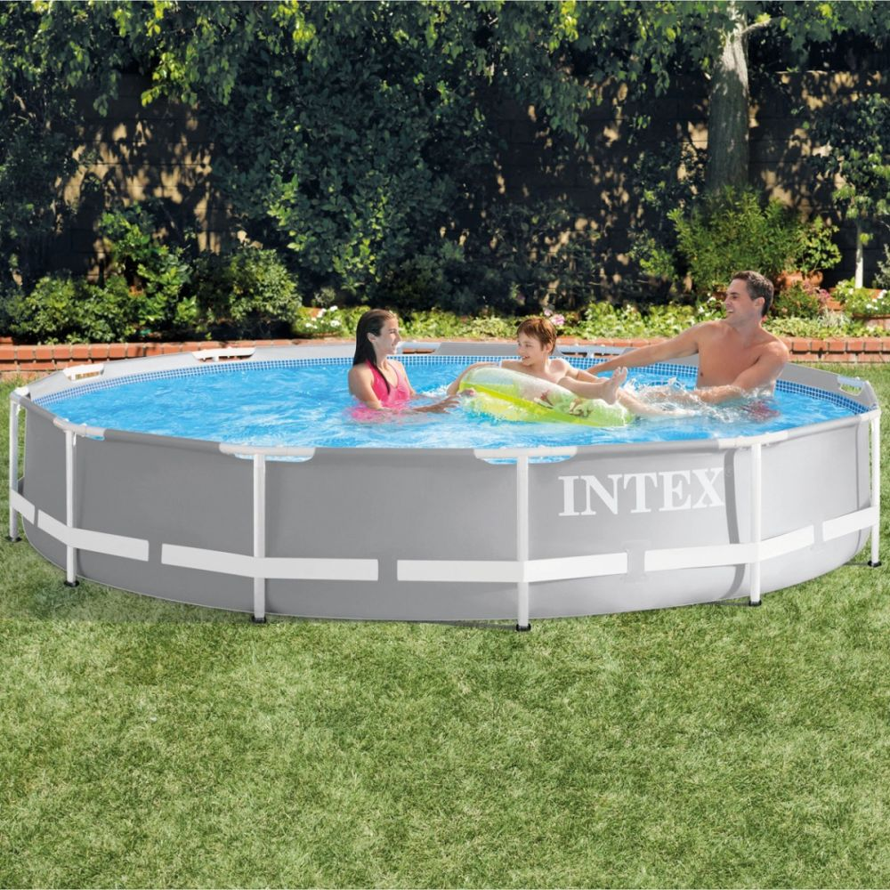 Intex Piscina Rotonda Prisma Frame 366x76 Cm Con Pompa Filtro