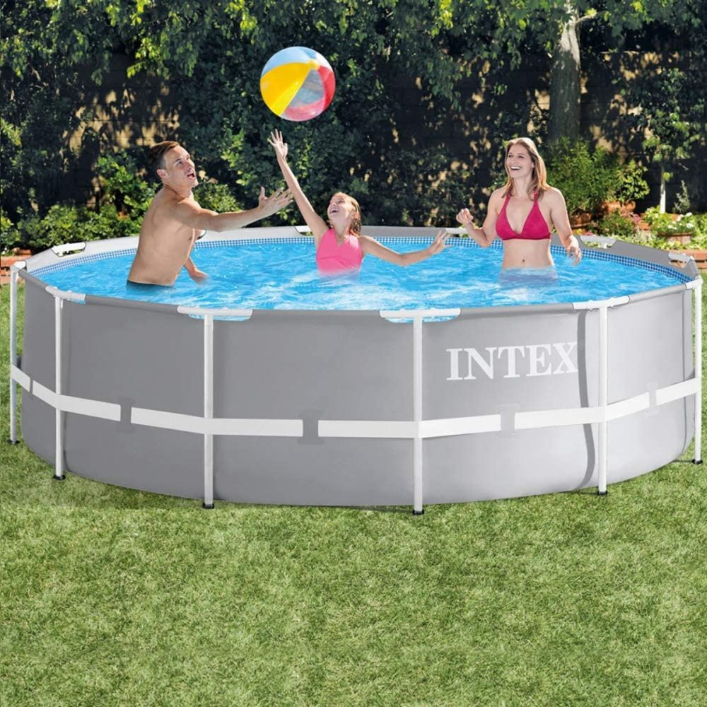 Intex Piscina Rotonda Prisma Frame 366x99 Cm Con Pompa Filtro