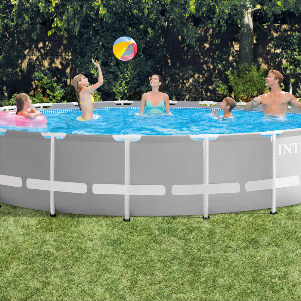 Intex Piscina Rotonda Prisma Frame 610x132 Cm Con Pompa Filtro