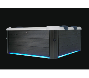 Mspa Minipiscina Idromassaggio Spa Vasca Spa Esterno -160cm Riscaldatore 6 Posti - 128 Getti - Pc Oled - 4 Strisce Led Perimetrali-03 - Uvc - Telecomando - Super Accessoriata Rigida