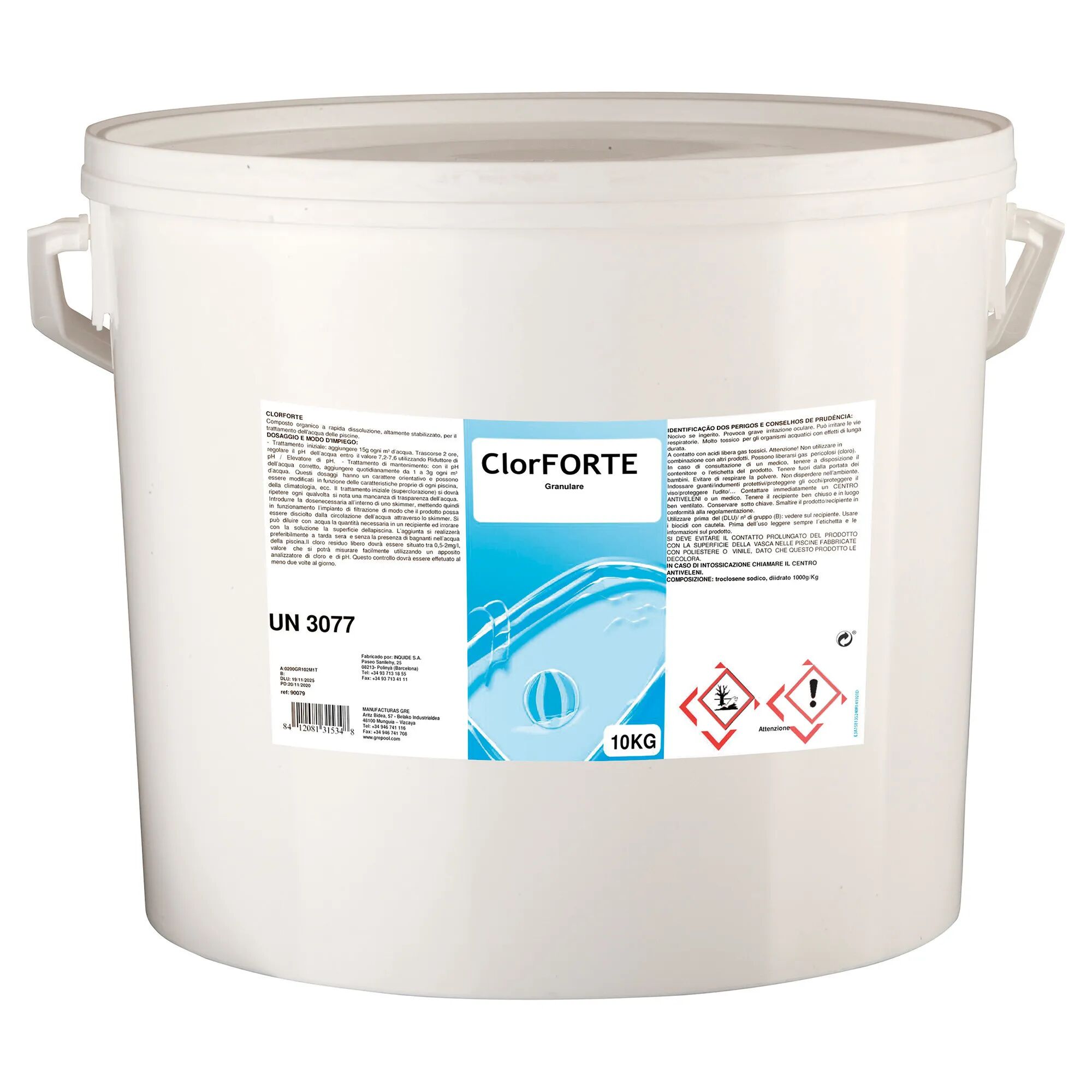 Gre' CLORO FORTE ECO GRANULARE 10 kg CONCENTRATO 56% PER PISCINE