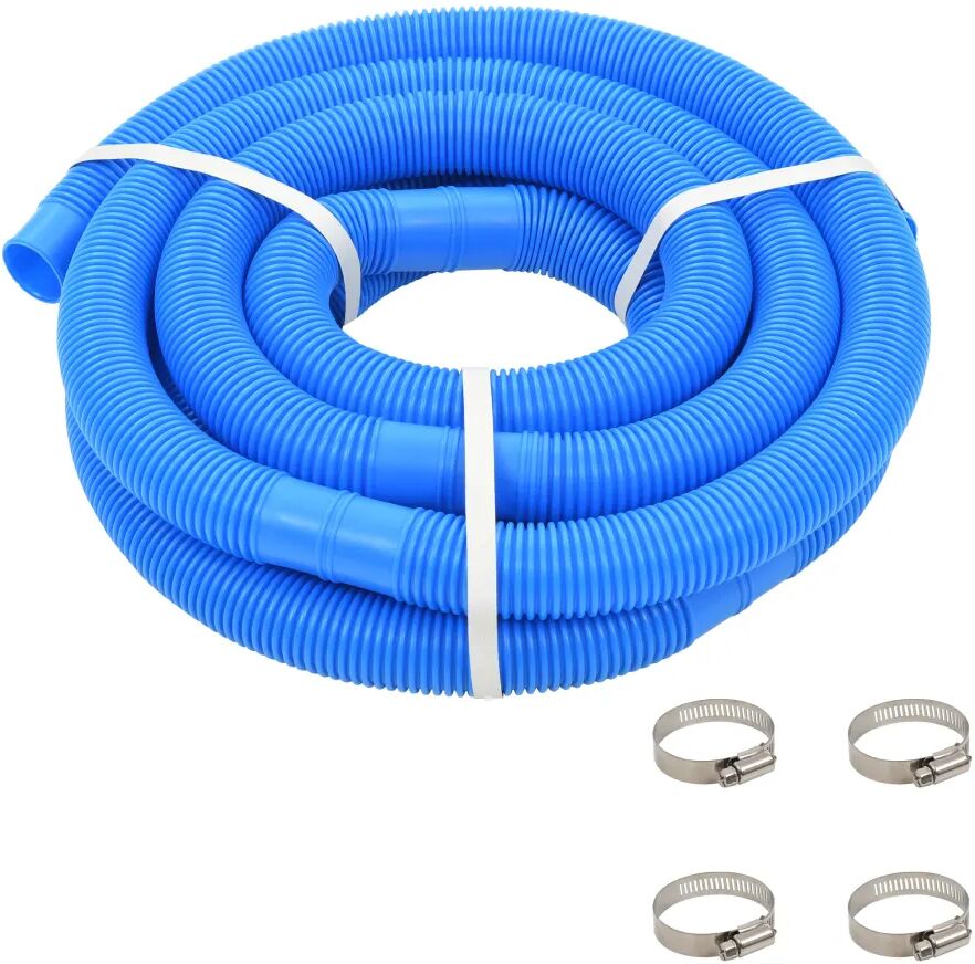 vidaXL Zwembadslang met klemmen 38 mm 6 m blauw