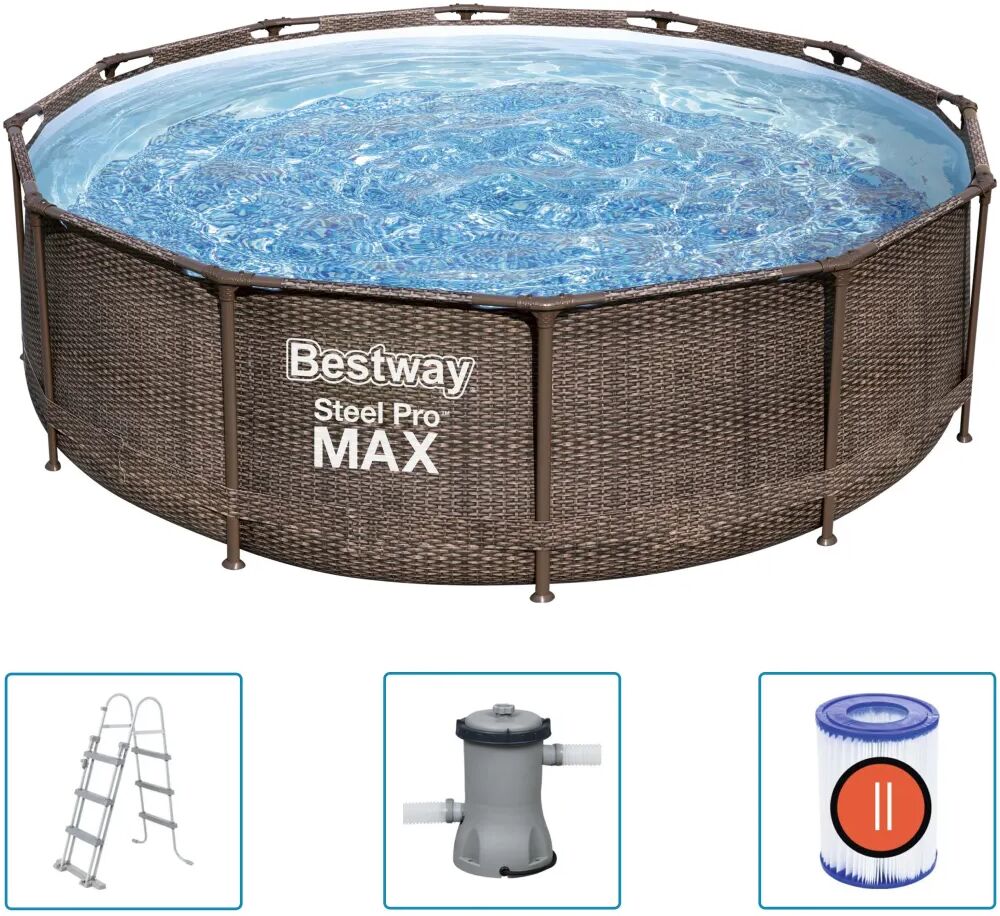 Bestway Steel Pro MAX Zwembadset Deluxe Series rond 366x100 cm