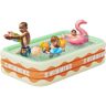 Gvqng Family Inflatable Swimming Pool, Rectangular Inflatable Pool, Children's Paddling Pool, Inflatable Swimming Pool, Backyard Inflatable Swimming Pool, for Kids and Adults,2.6m