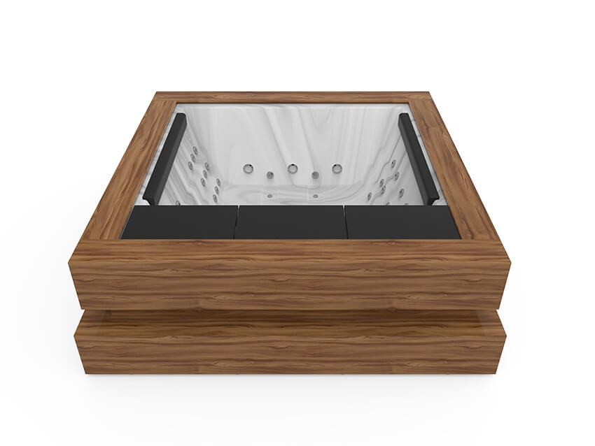 Aquavia Spa Spa Cube-Walnut/Sterling