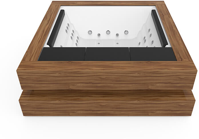 Aquavia Spa Spa Cube-Walnut/White