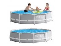 Intex PrismFrame, 4485 l, Innrammet basseng, Voksen og barn, Grå, 20,1 kg