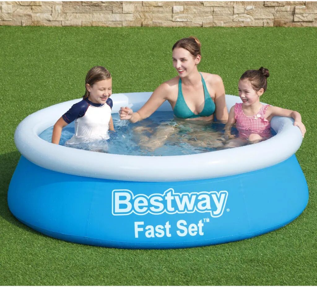 Bestway Oppblåsbart basseng Fast Set rundt 183x51 cm blå