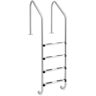 Uniprodo Escada de piscina - 4 degraus - aço inoxidável - 1820 mm UNI_POOL_LADDER_1820