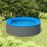 vidaXL Piscina Splasher c/ skimmer e bomba suspensa 350x90cm cinzento