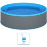 Vidaxl Piscina Splasher c/ skimmer e bomba suspensa 350x90cm cinzento