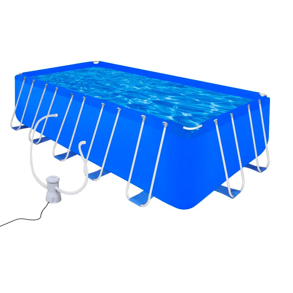 vidaXL Piscina com bomba 540 x 270 x 122 cm aço