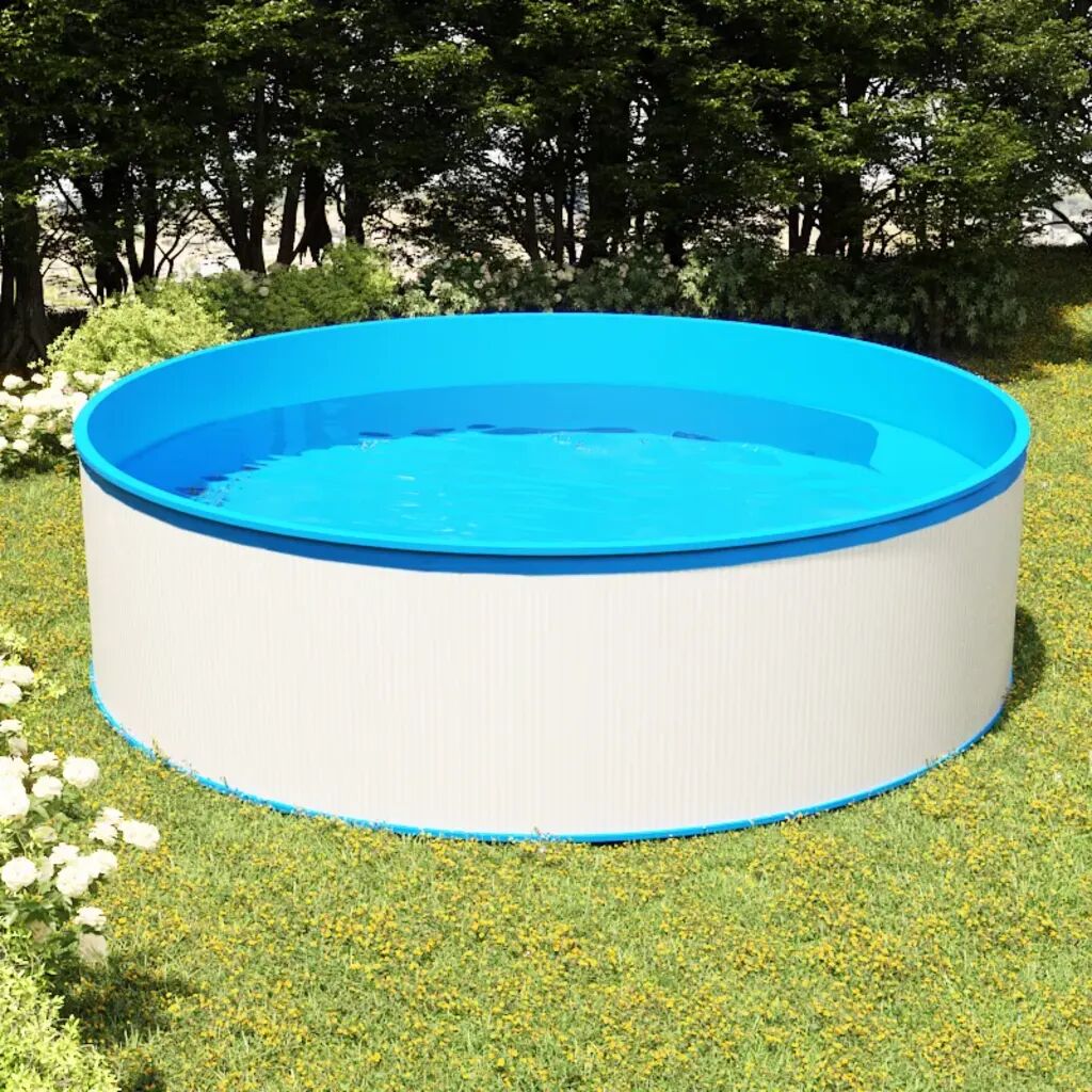 vidaXL Piscina splasher 350x90 cm branco