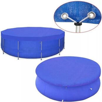 Vidaxl Cobertura de Piscina Redonda (Azul - Tecido - 460 cm)