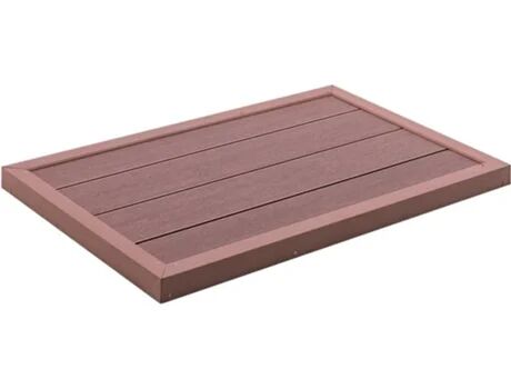 Vidaxl Estrado de Chuveiro Exterior (WPC - 101 x 63 x 5,5 cm - Castanho)