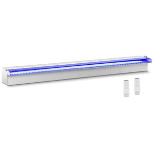 Uniprodo Vattenfall till pool - 90 cm - LED-belysning - Blå / vit - Öppet vattenutlopp