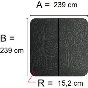 Kuben Spalock 239 X 239 R=15,2cm Grått Passar Calspa, Catalina M. Fl.