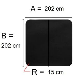 Kuben Spalock För Hydropool M.Fl 202 X 202 R= 15,2cm Svart