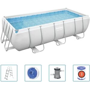 VidaXL Steel Hard Sided Pool 100.0 H x 201.0 W x 404.0 D cm