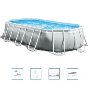 VidaXL Steel Hard Sided Pool 122.0 H x 274.0 W x 503.0 D cm