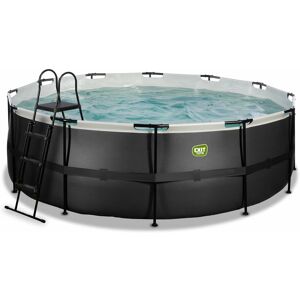 EXIT TOYS Exit Black Leather pool ø427x122cm with sand filter pump - black