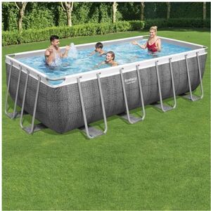 Bestway 16ft x 8ft x 48in Power Steel Rectangular Pool Set inc Filter Pump