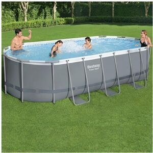 Bestway 18ft x 9ft x 48in Power Steel Oval Pool Set