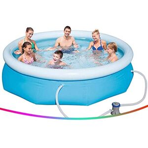XANAYXWJ Large Three-layer Inflatable Swimming Pool for Children and Adults - No Installation Required with Filter Pump