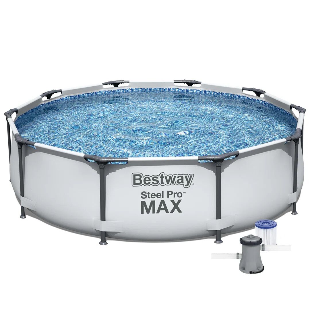 Bestway 2ft 6 x 10ft Steel Frame Set Pool 76.0 H x 305.0 W x 305.0 D cm