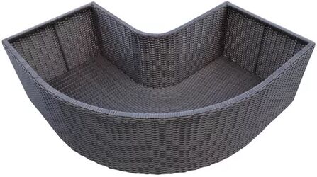 Canadian Spa Co Corner Rattan Planter Box Canadian Spa Co  - Size: 140cm H X 230cm W X 500cm D