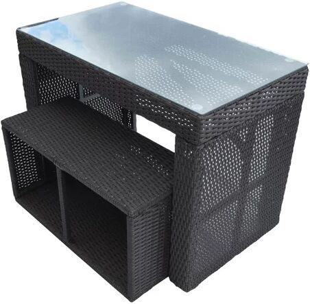 Canadian Spa Co Straight Bar Set - Square Surround Furniture Canadian Spa Co  - Size: 1110mm H x 500mm W x 30mm D